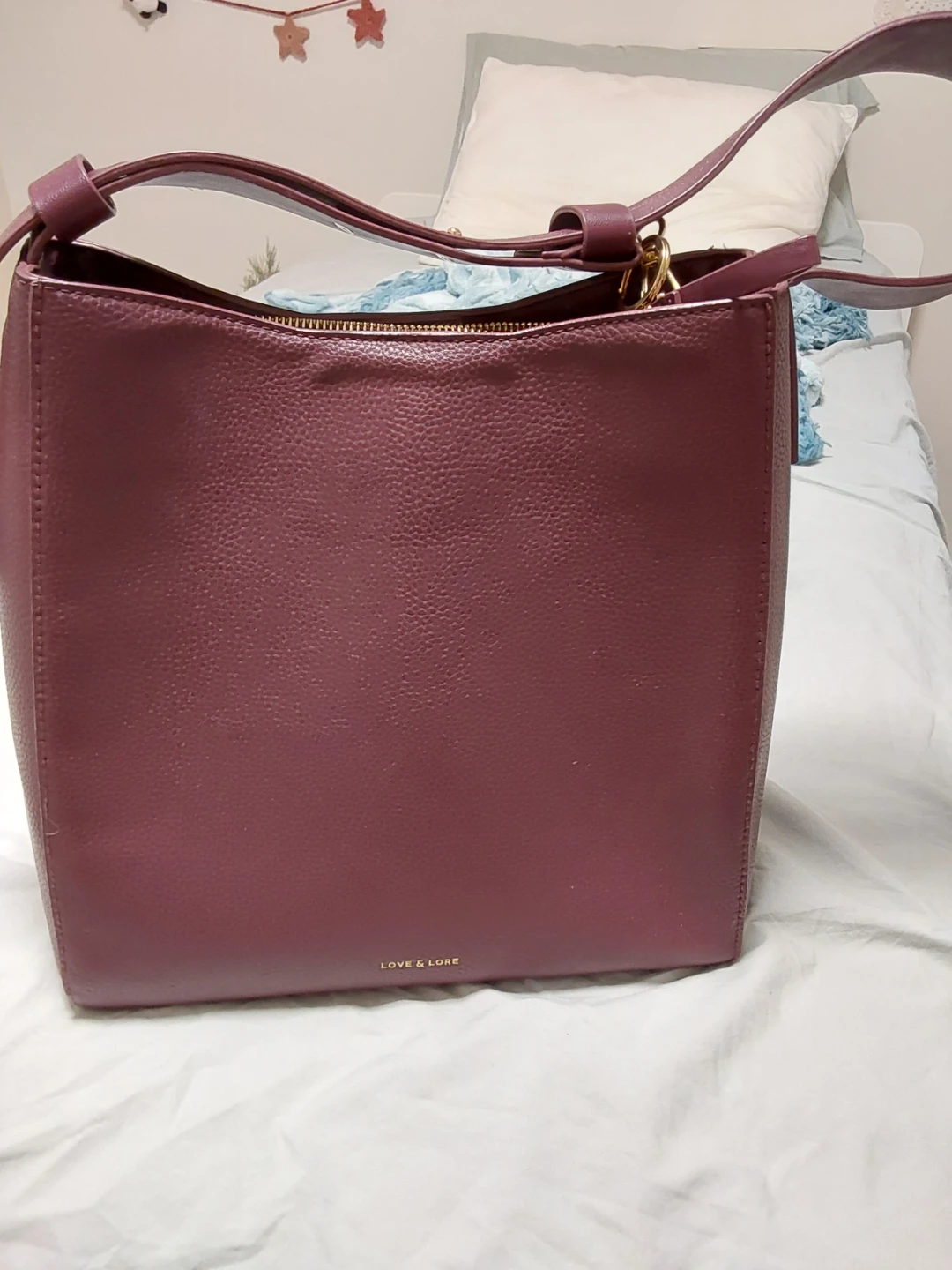 Love & Lore Plum Tote Bag