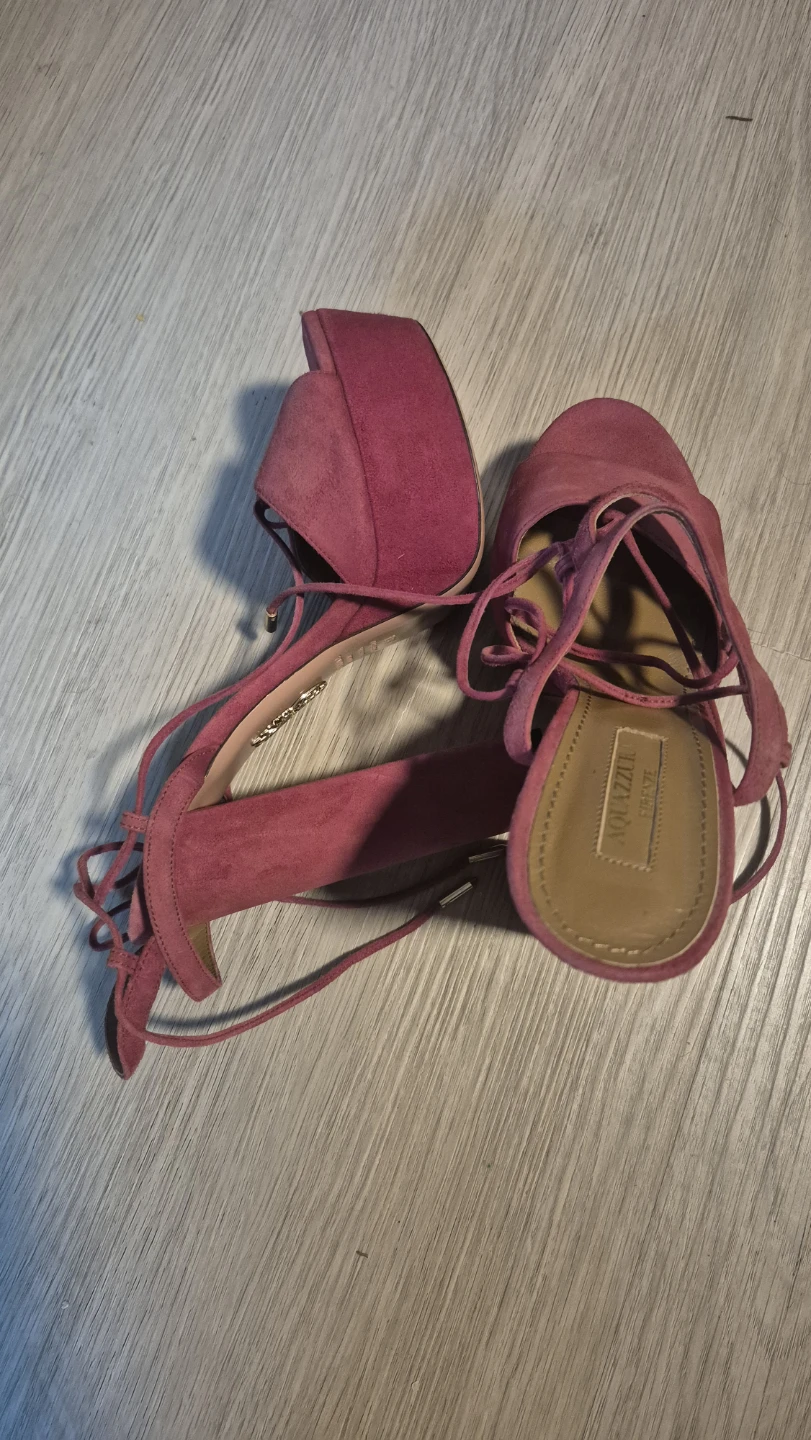 Aquazzura Firenze Suede Platform Heels - photo 2