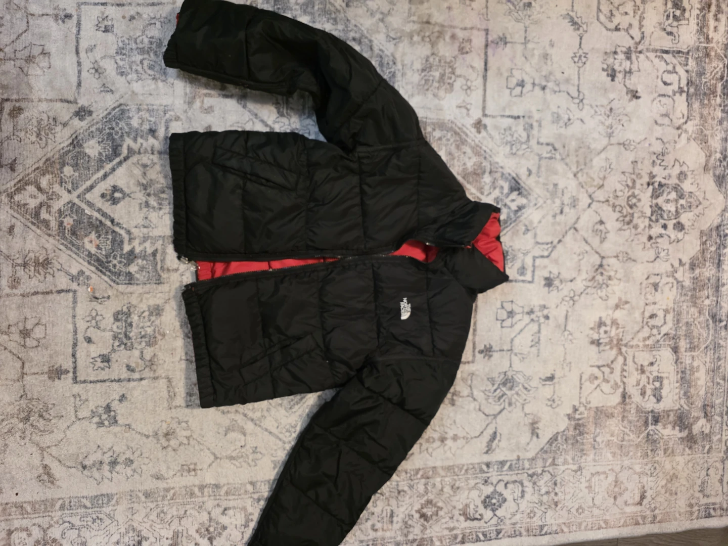 The North Face Reversible Jacket (Black and Red)