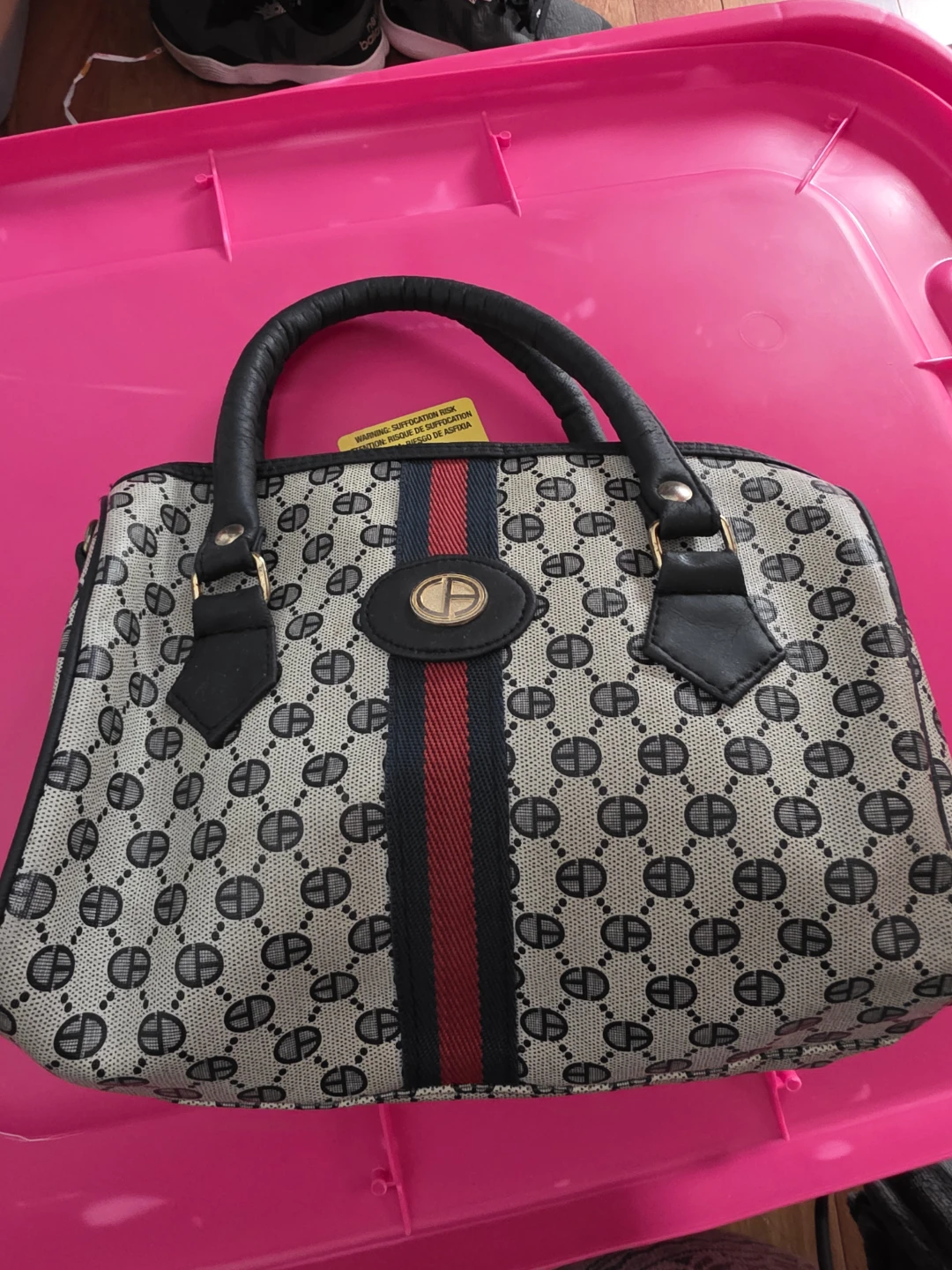 Geometric Print Handbag