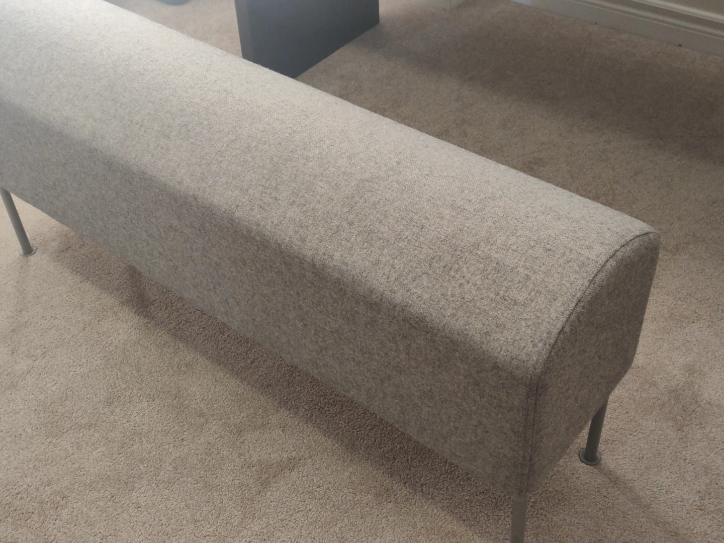 IKEA Grey Upholstered Bedroom Bench / End-of-Bed Bench - photo 2