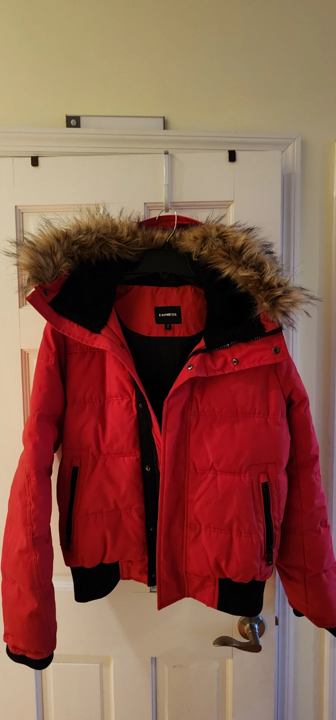 Express Men Winter Coat With Hood Fur
