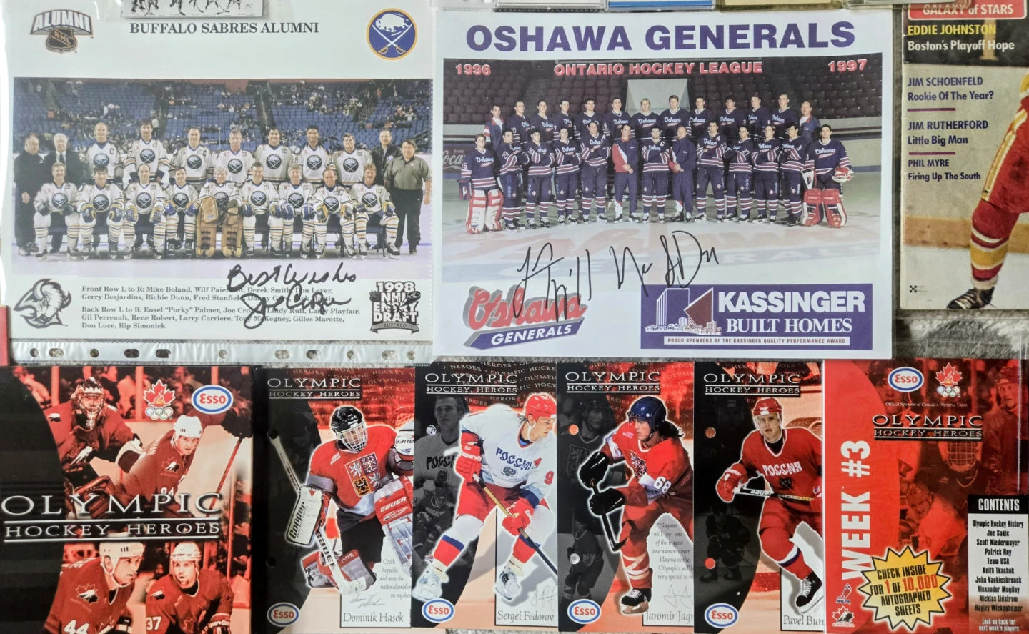 Vintage Hockey Memorabilia & Autograph Lot, Pristine - photo 2