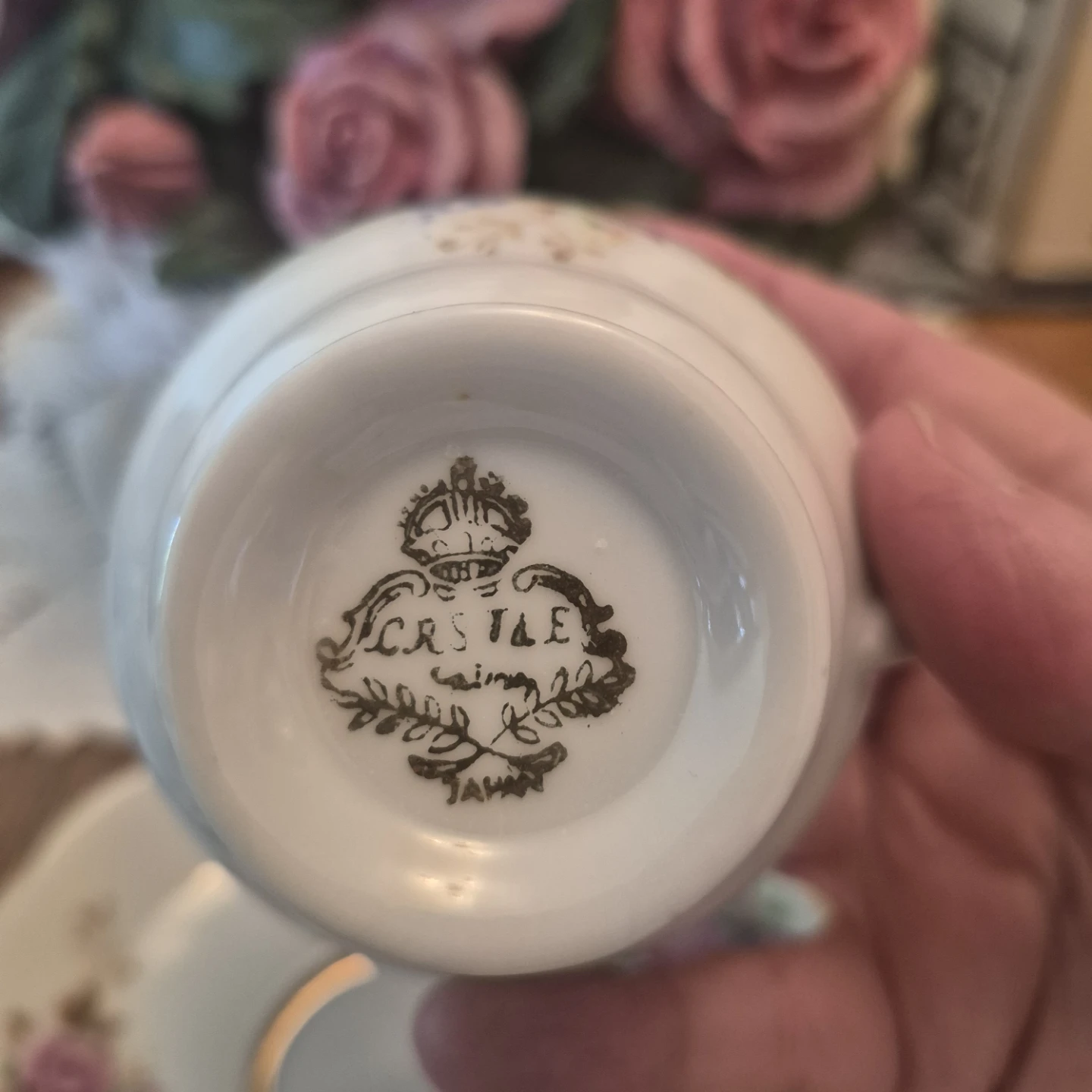 5 Castle Japan Porcelain Tea Cups and Saucers - photo 4
