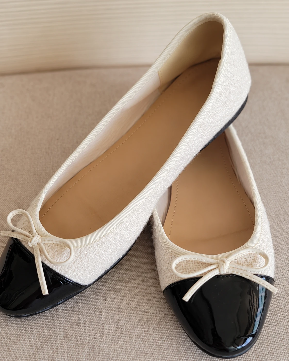 H&M Tweed Ballet Flats – Chanel-Style, Size 39 | Like New - photo 2