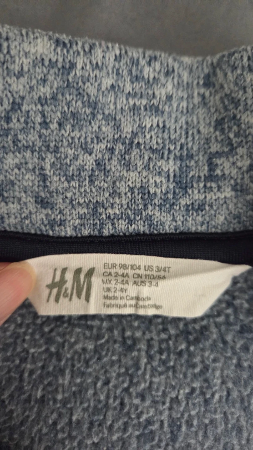 H&M Kids Knit Zip-Up Jacket Blue 3-4T - photo 2