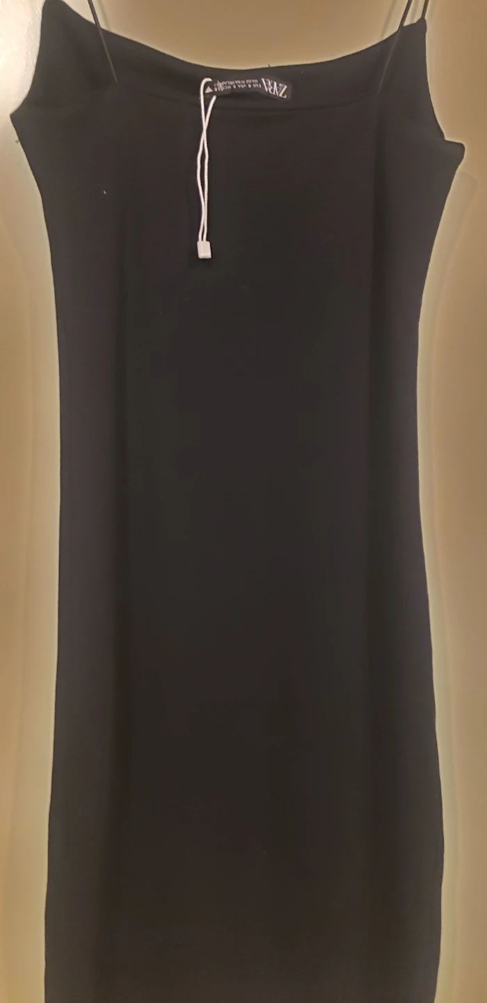 ZARA Black Spaghetti Strap Dress Size S - photo 2