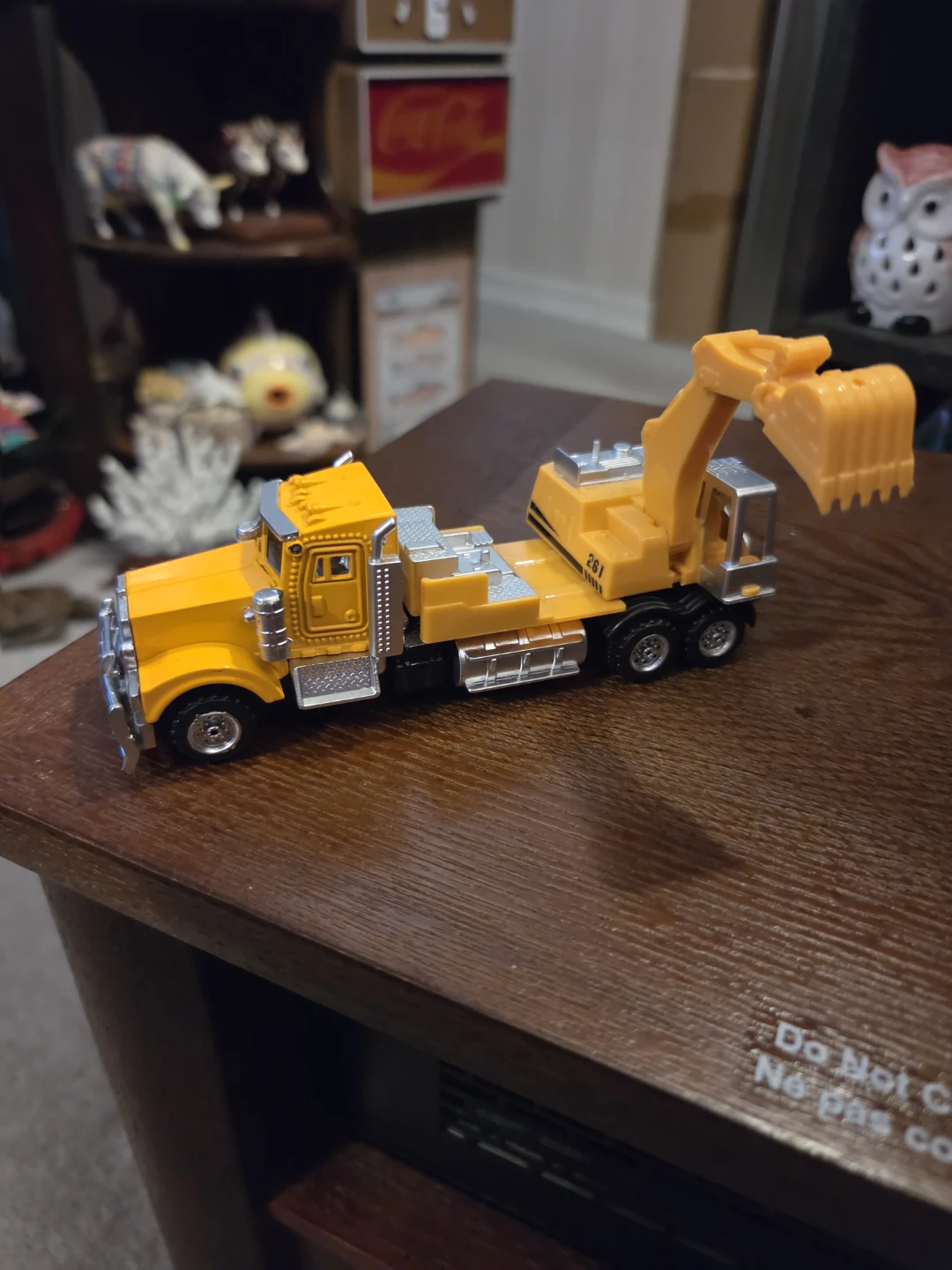 Yellow toy construction truck - photo 2