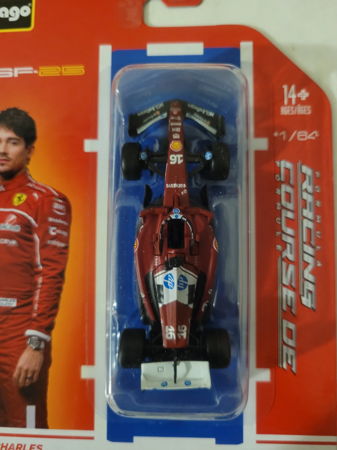 Bburago Ferrari SF-25 Charles Leclerc 1/64 Model Car - photo 2