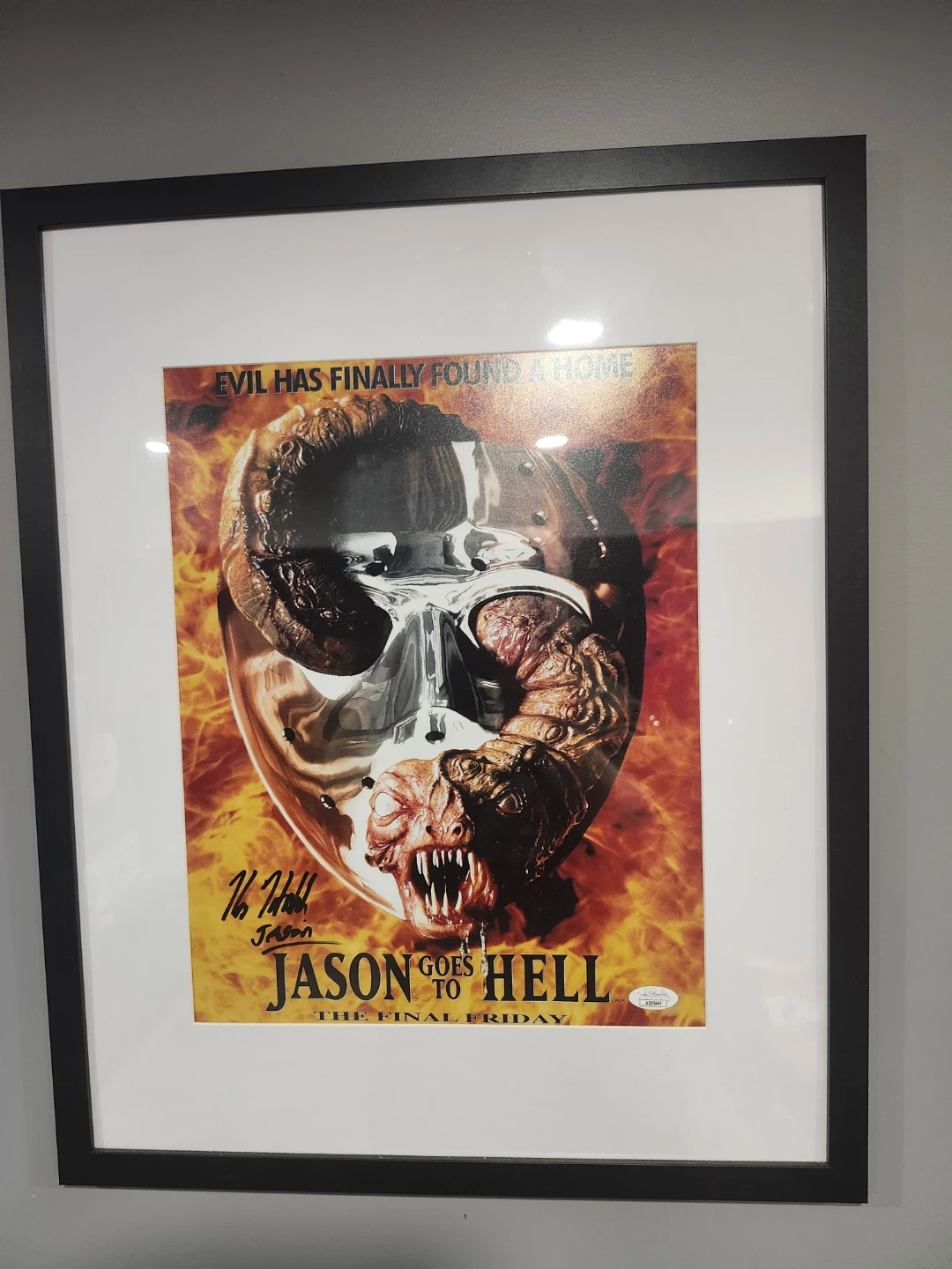 Signed Jason Goes to Hell Framed Poster