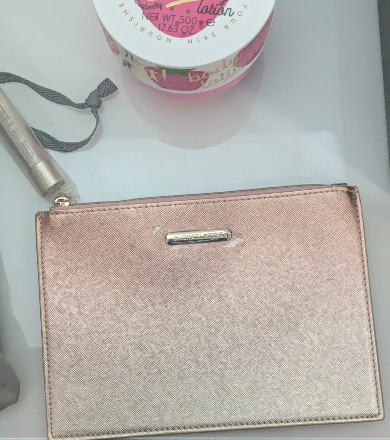 Michael Kors Rose Gold Zip Pouch - photo 2