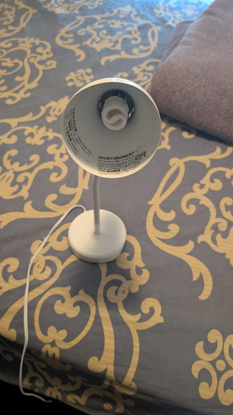 White Adjustable Desk Lamp - photo 2