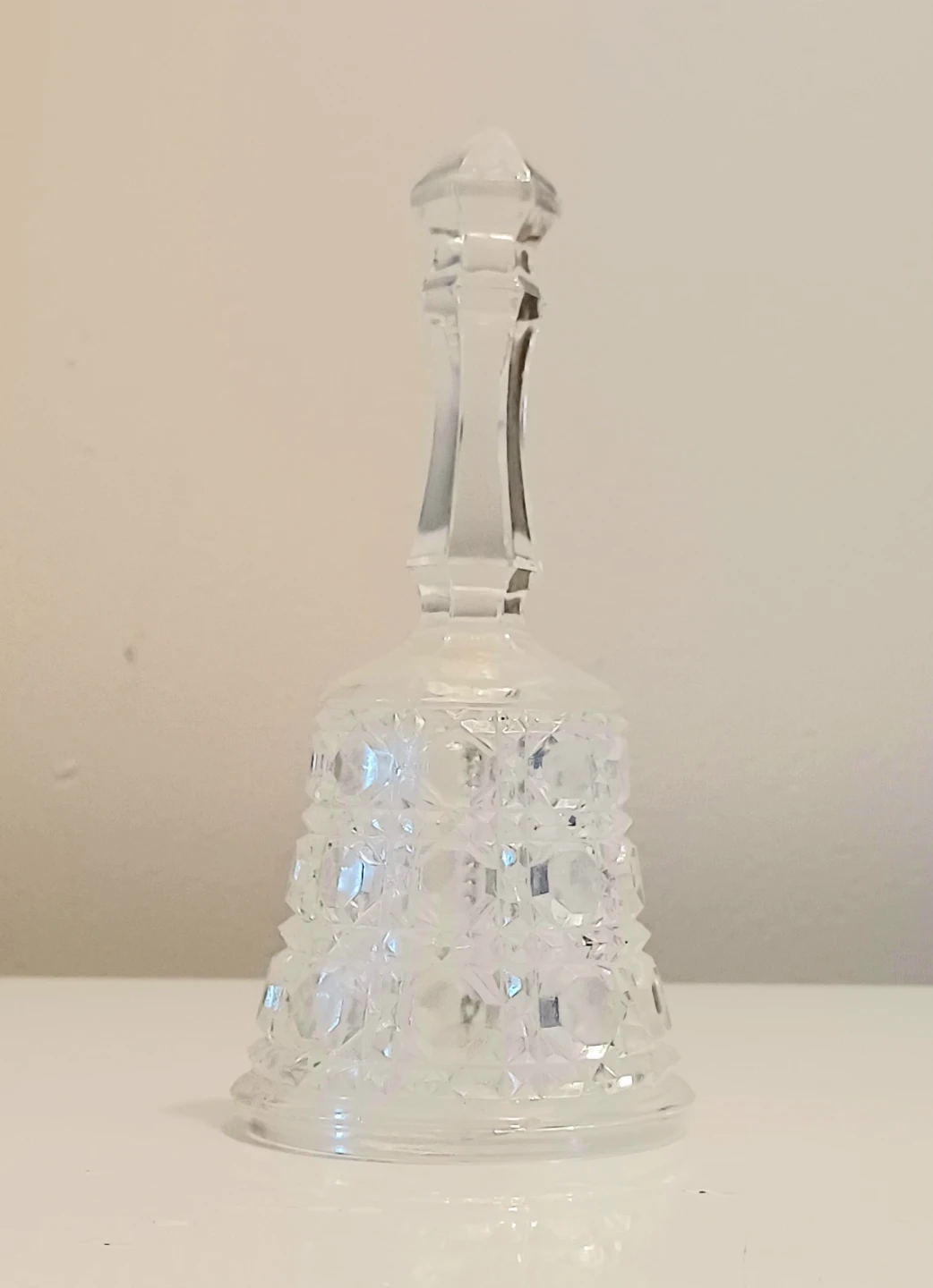 Vtg Hand- Cut Crystal Decorative Bell