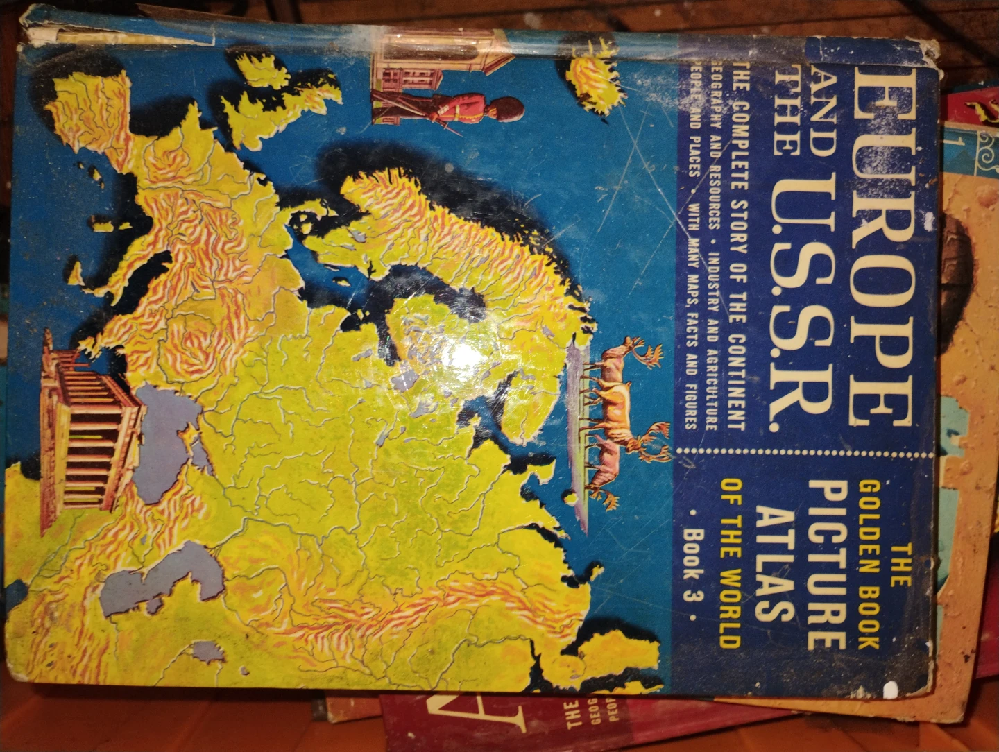 Vintage Golden Book Encyclopedia and Atlas Books