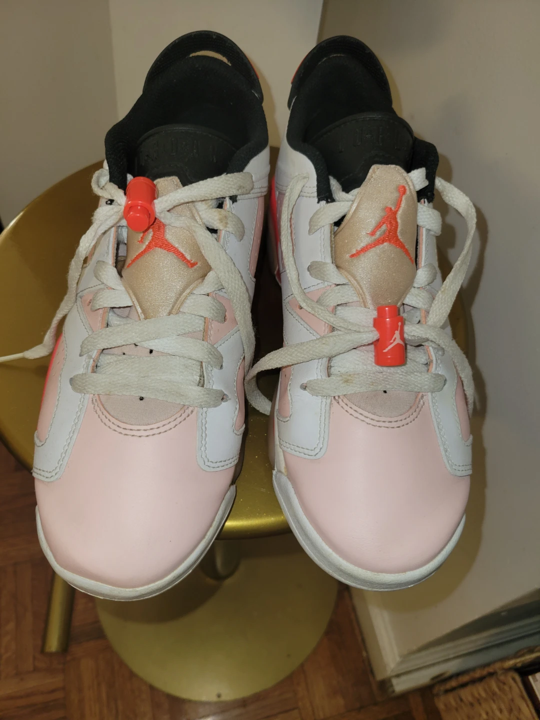 Jordan 6 Low Pink and White Sneakers - photo 3