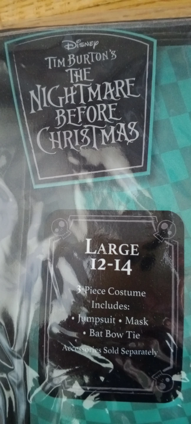 Disney Jack Skellington Costume Large 12-14 - photo 2