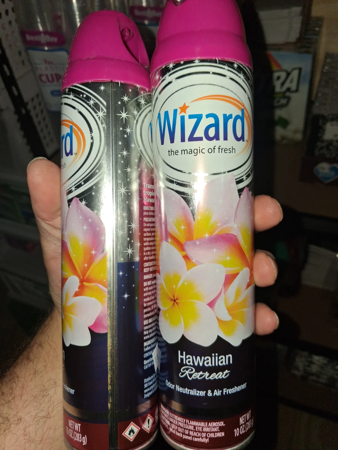 2 Wizard Hawaiian Retreat Air Freshener Cans