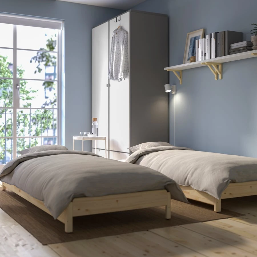 IKEA - twin Stackable beds with 2 mattresses, - photo 2