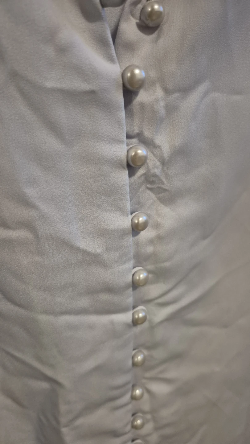 Floryday Light Blue Blouse with Pearl Buttons - photo 3