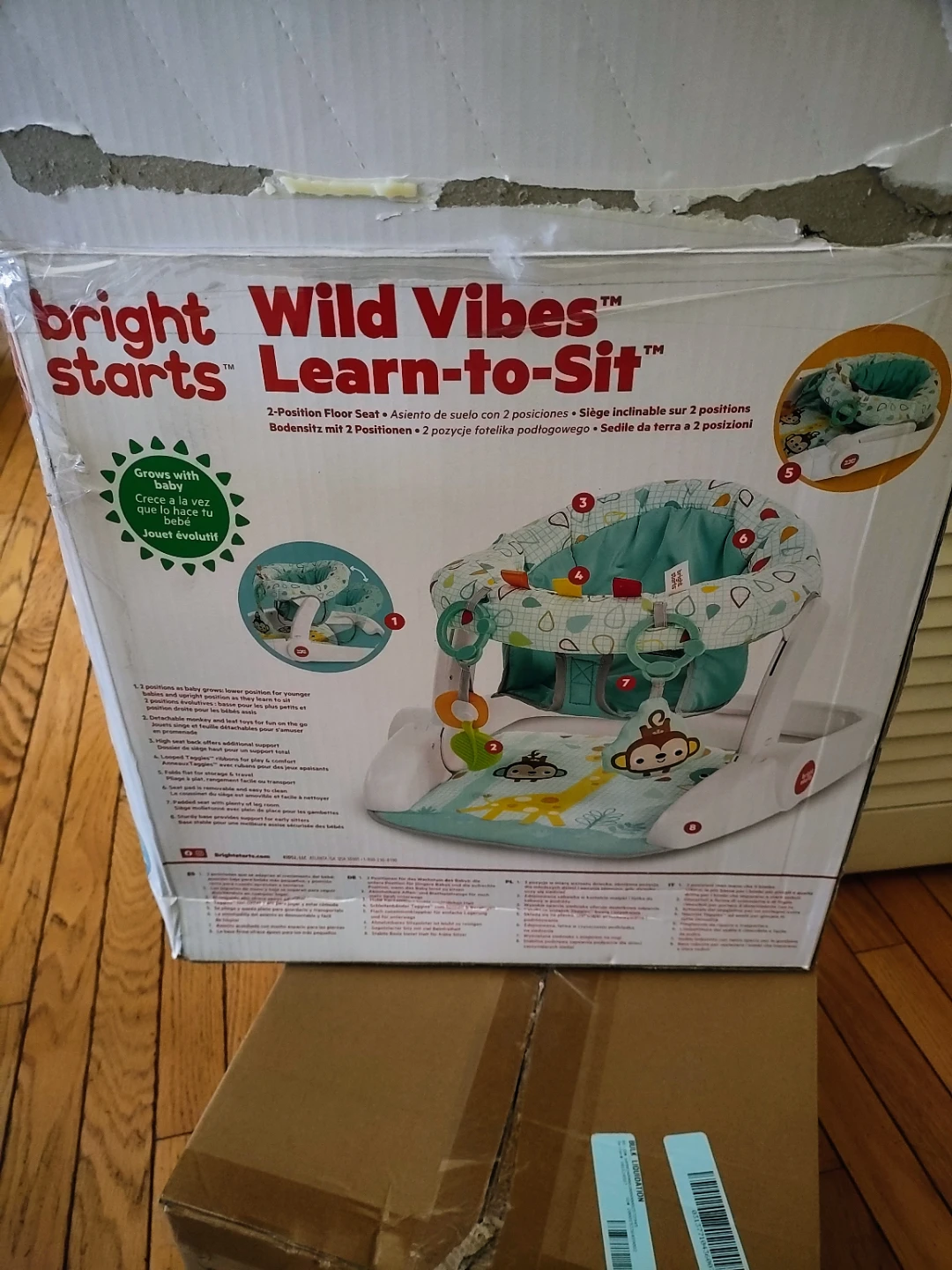 Bright Starts Wild Vibes Learn-to-Sit Floor Seat