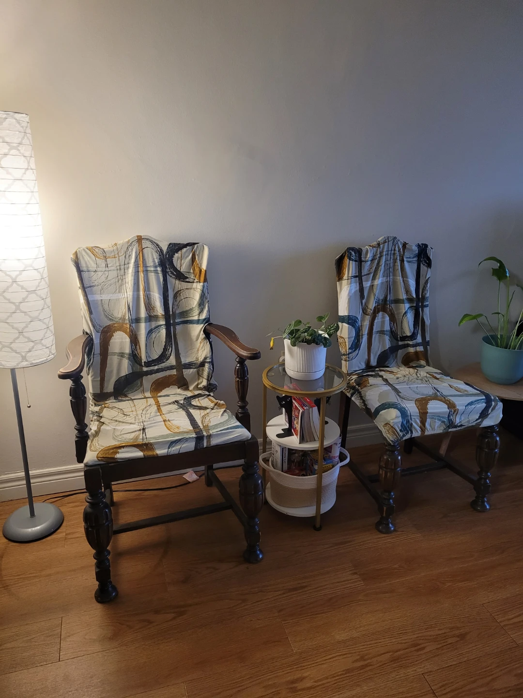 Two Vintage Style Wooden Chairs - photo 2