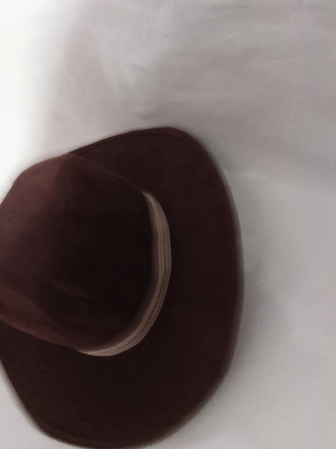 Brown Suede Fedora Hat size large - photo 3