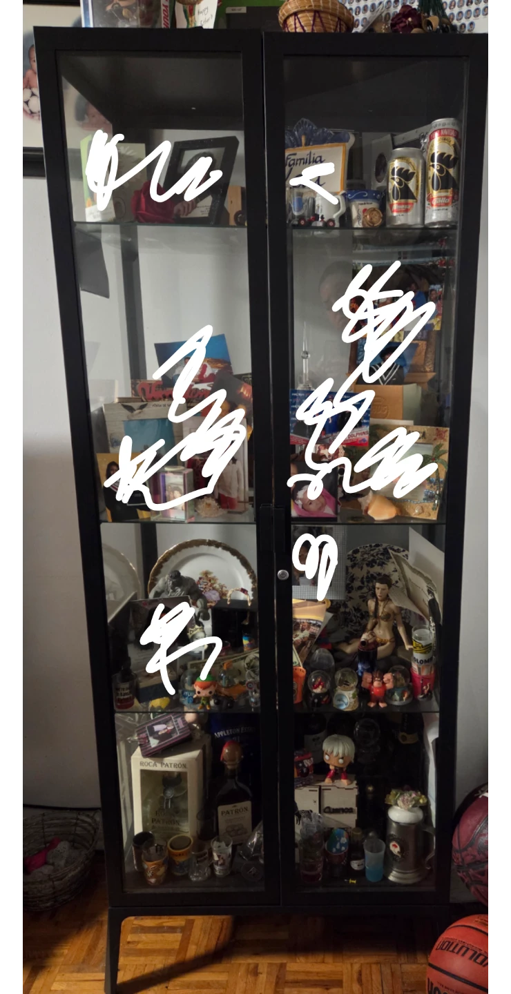 IKEA MILSBO Glass Door Cabinet