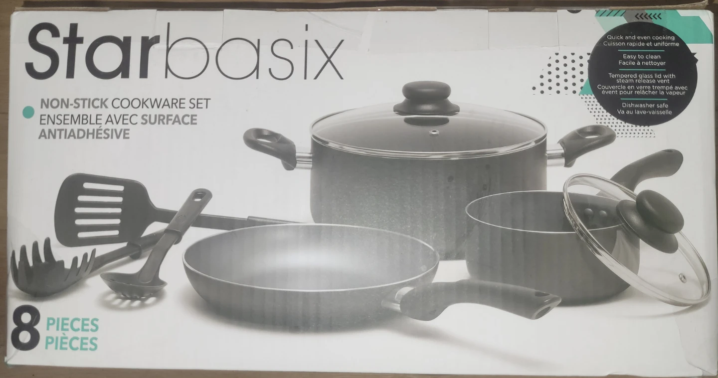 Starbasix 8-Piece Non-Stick Cookware Set