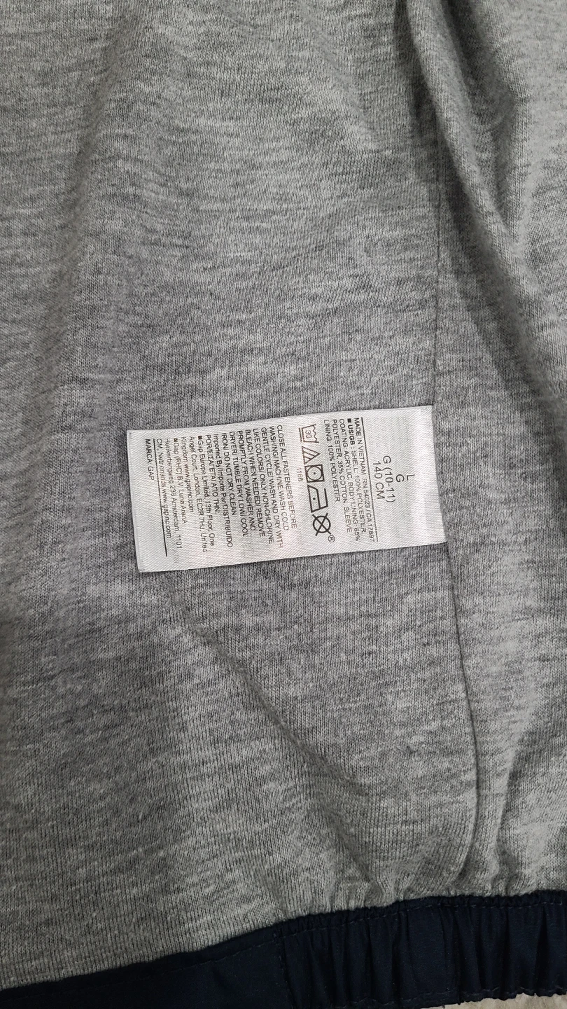Gap Kids Water/Wind Resistant Navy Hooded Jacket (Large 10-11) - photo 5