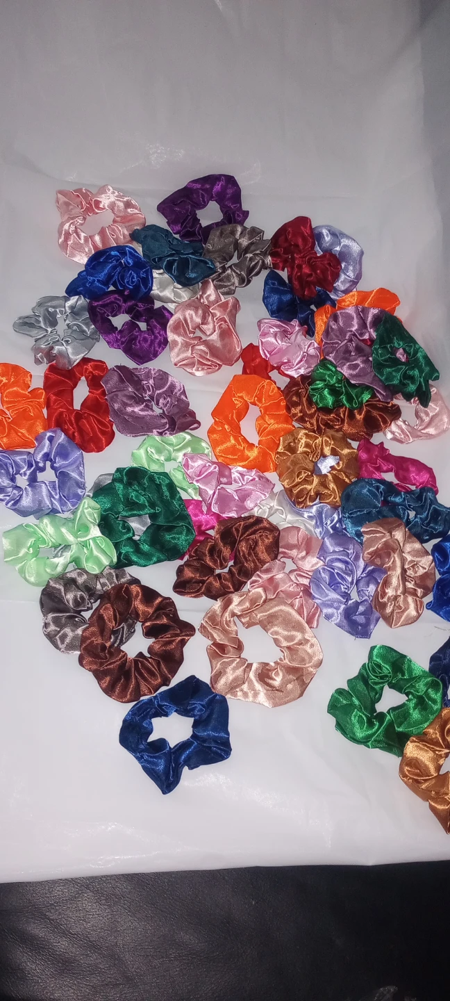 Assorted Satin Hair Scrunchies - Multi-Colour Pack - photo 2