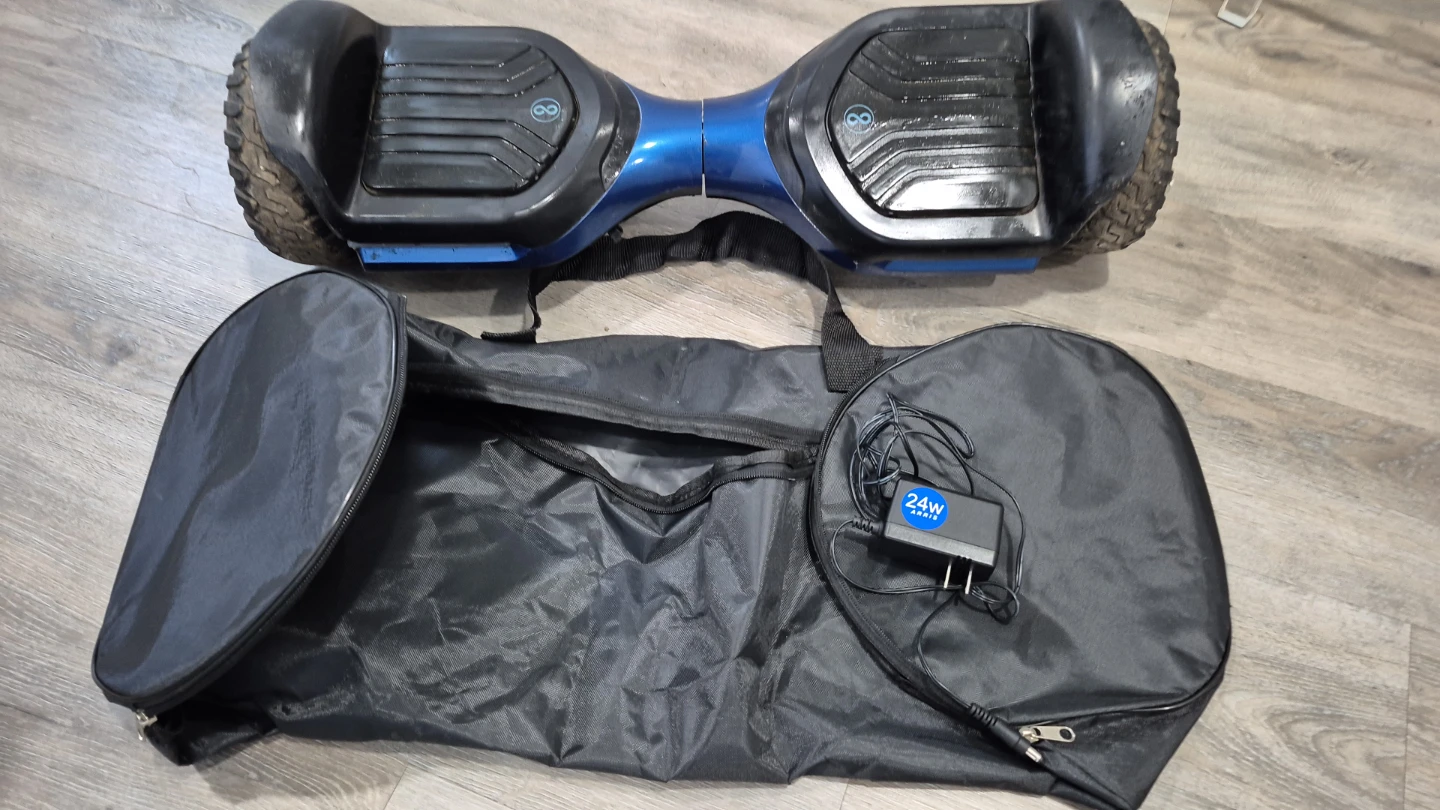 Blue Hoverboard with Carrying Case