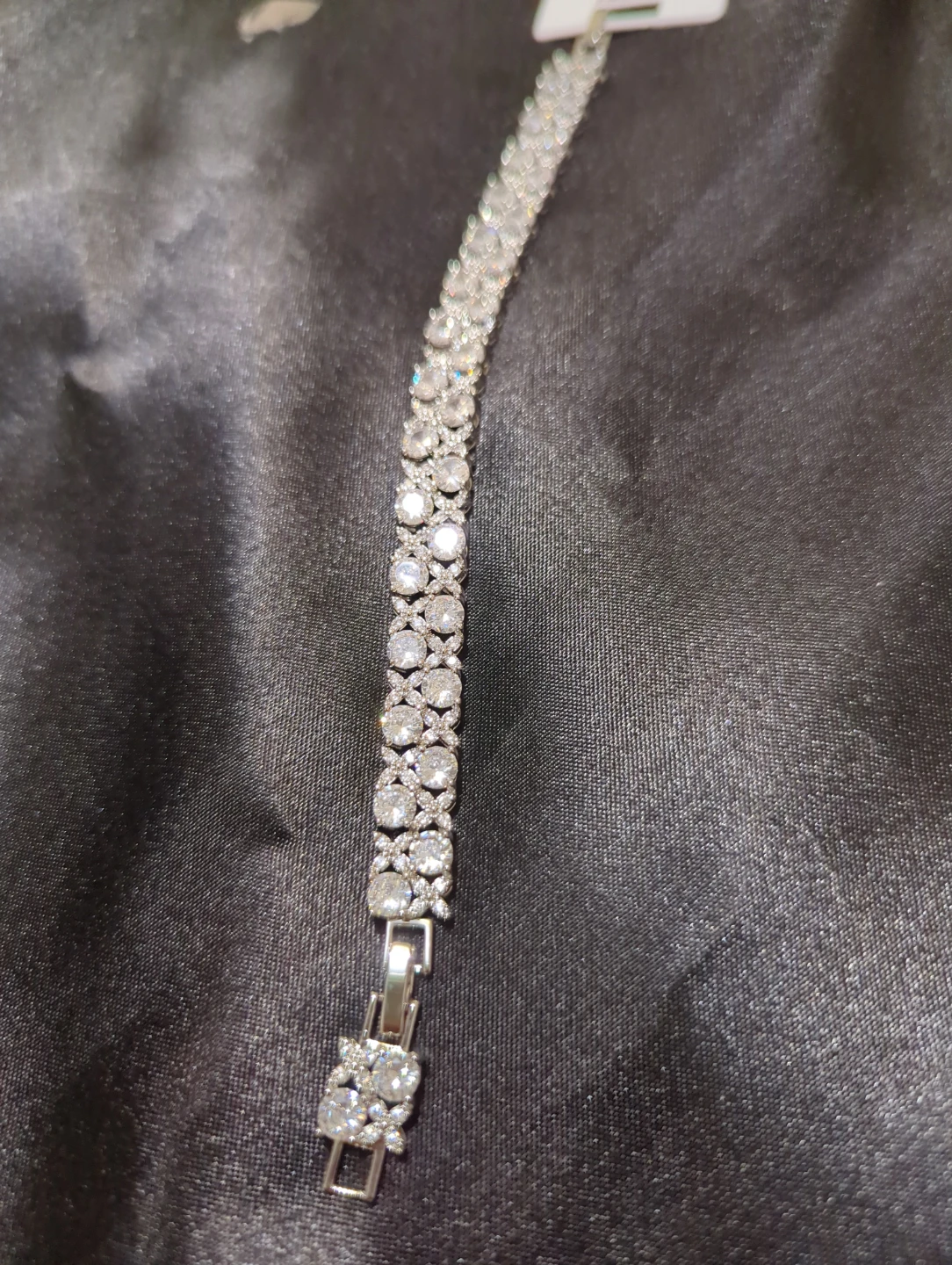 Silver-tone crystal tennis bracelet - photo 3
