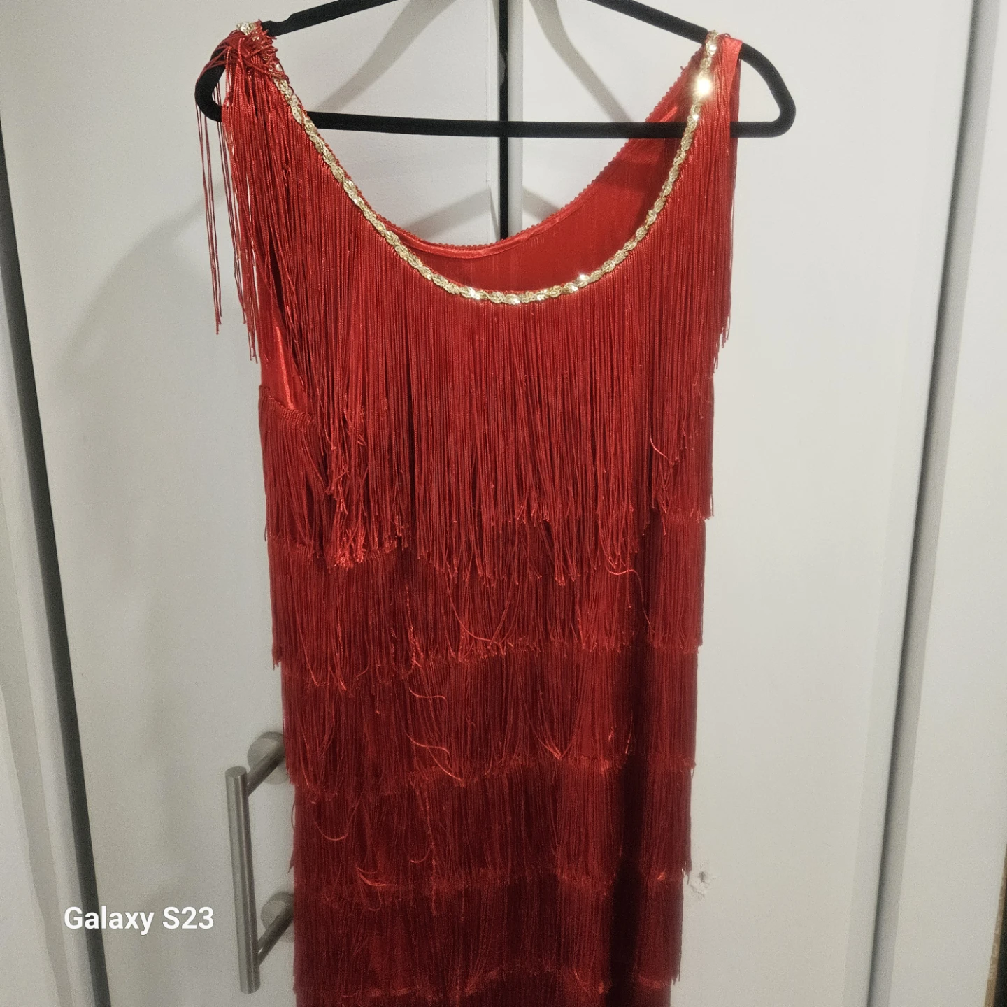 Red Fringe Flapper Style Dress