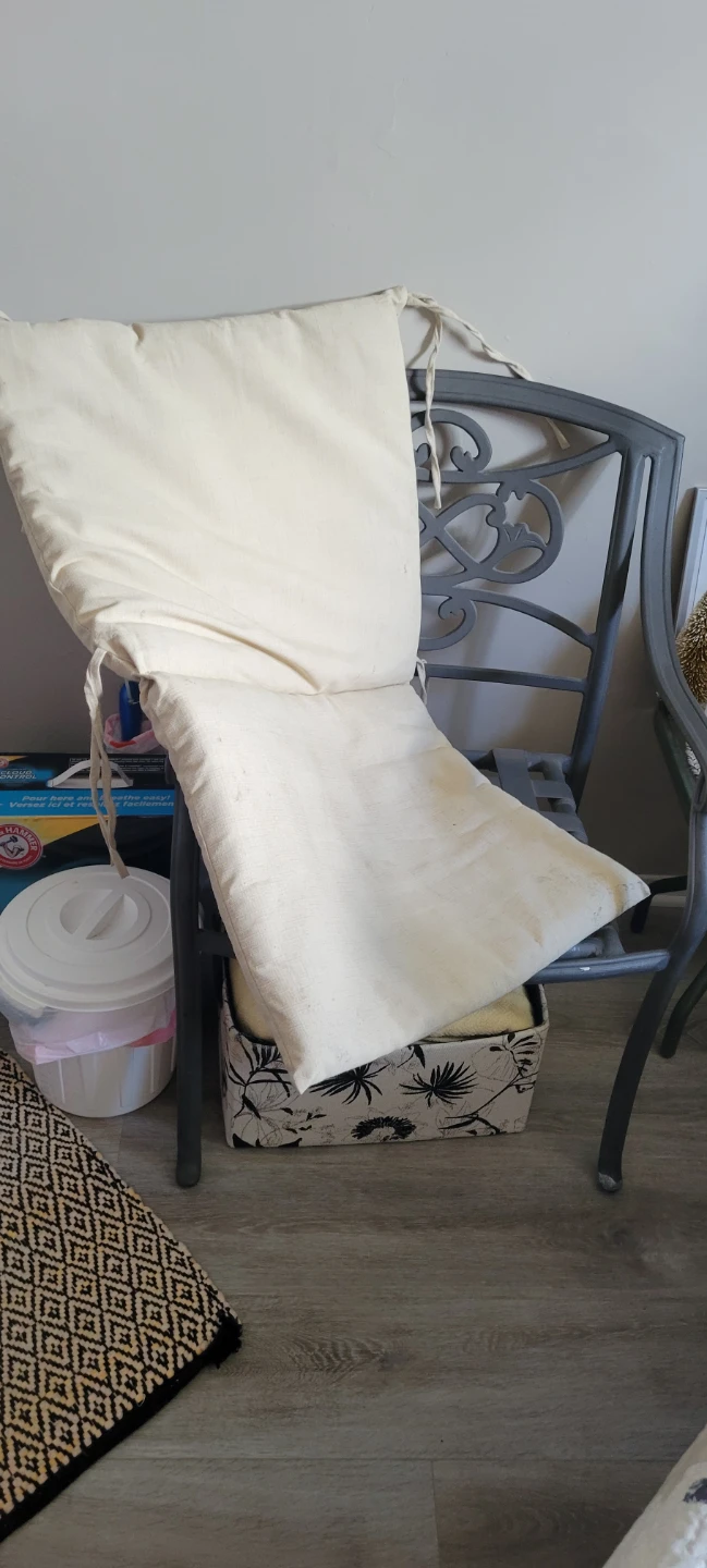 Outdoor metal patio chair with cushion - photo 2