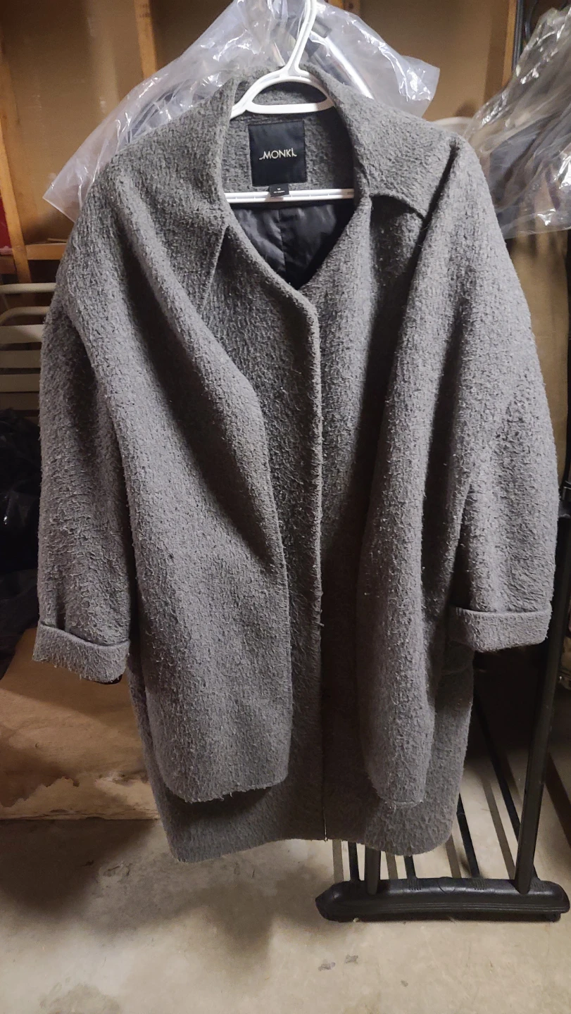 Grey Wool Blend Coat