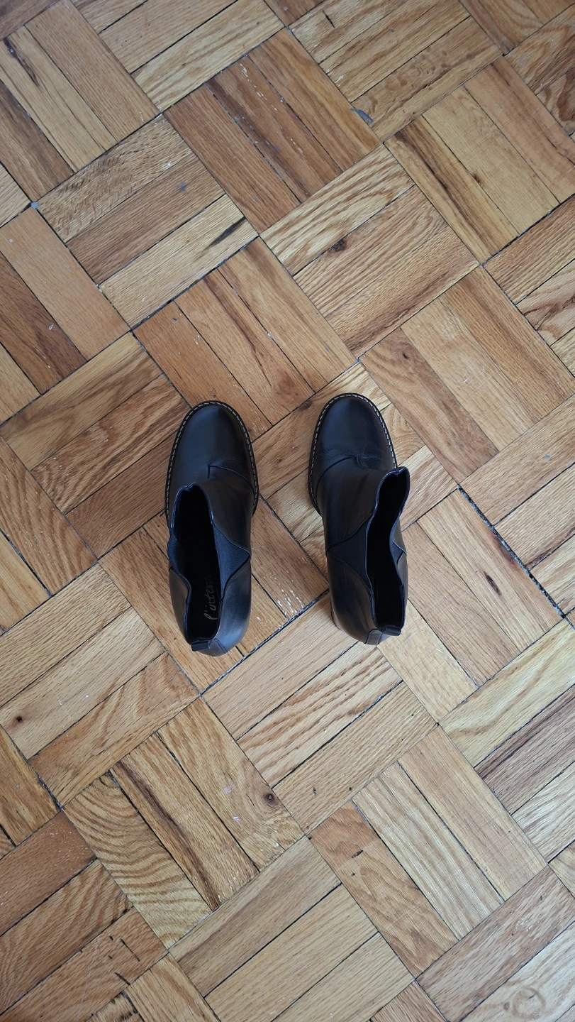 L'Intervalle Black Chelsea Boots size 9 natural leather - photo 4