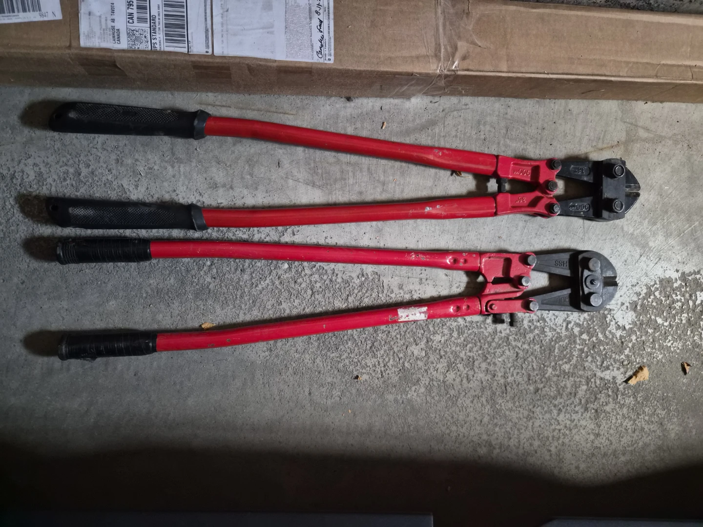 Two 36 inch bolt cuttets