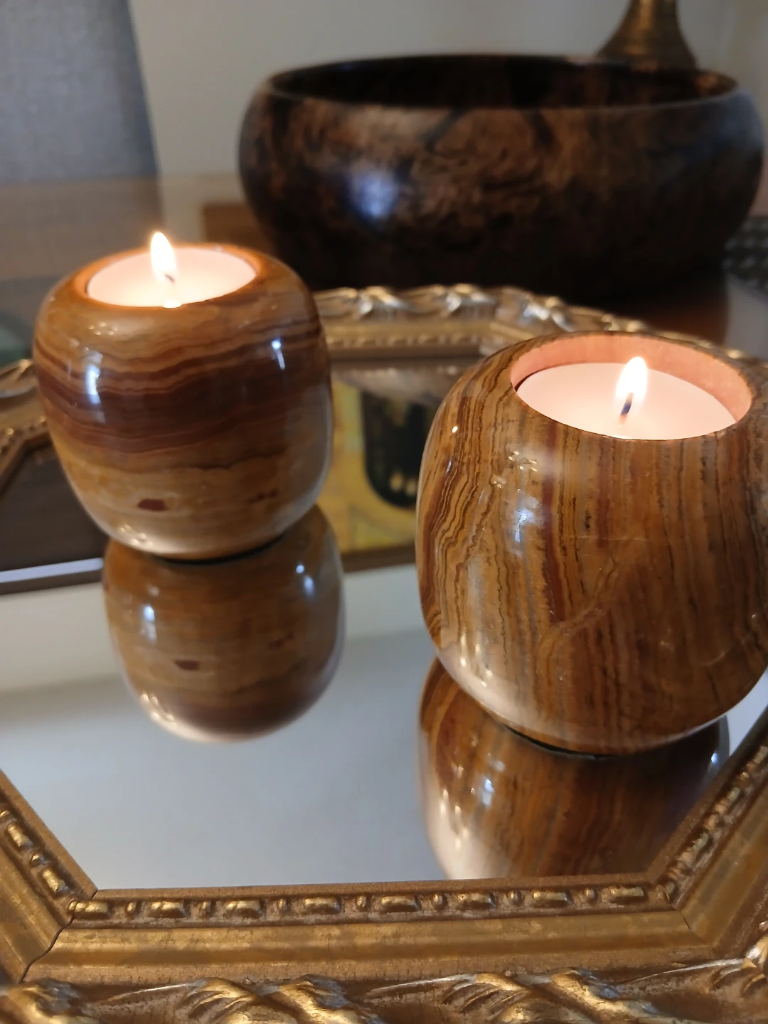 Onyx hand made beautiful candle holder - photo 2