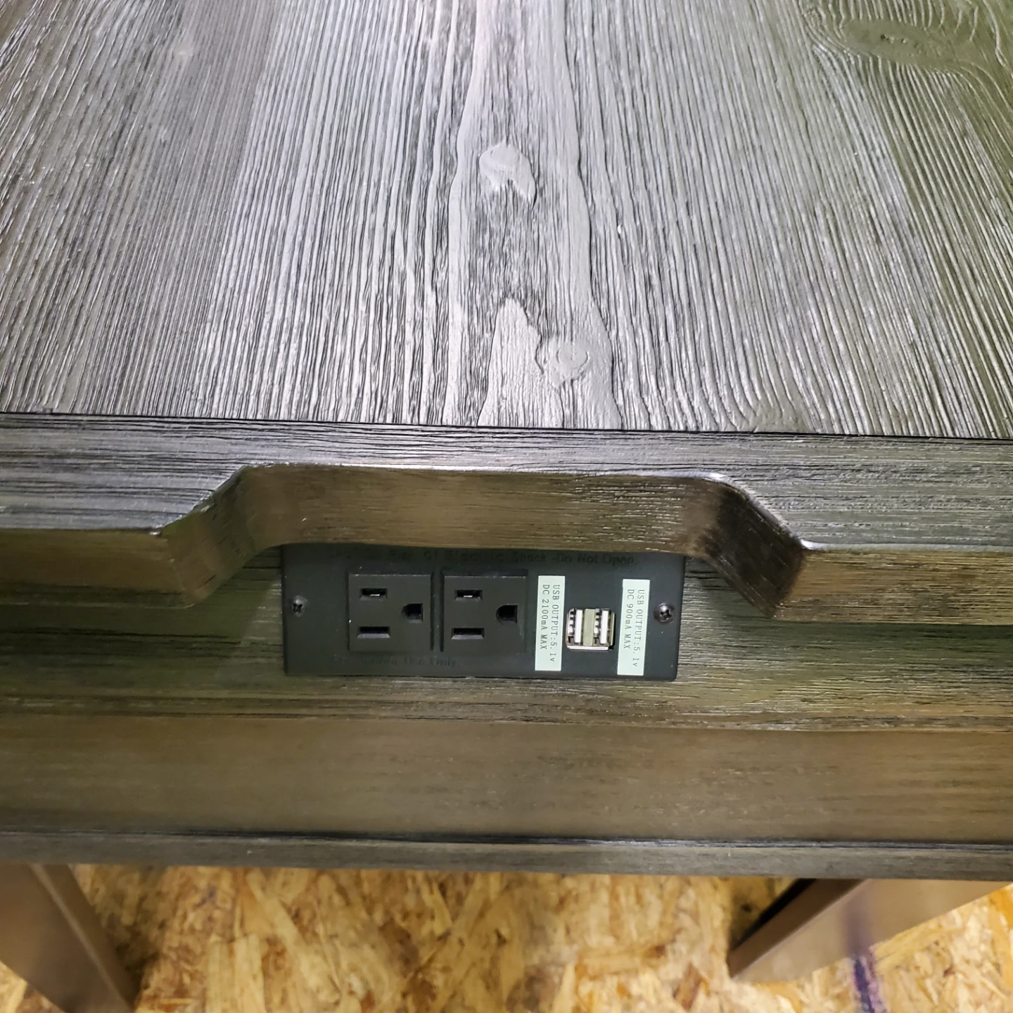 Grey Wood Lift-Top Coffee Table with Power Outlets - photo 4