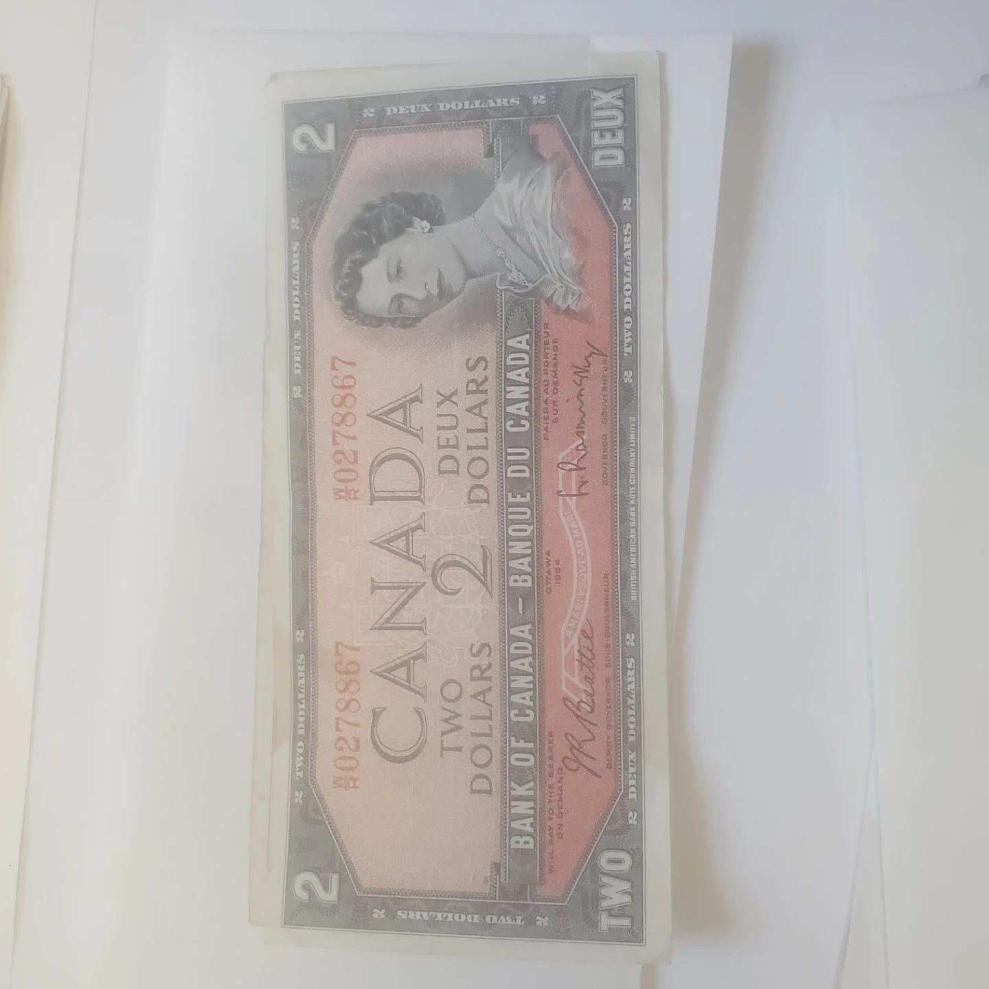 1954 Canada Two Dollar Bill