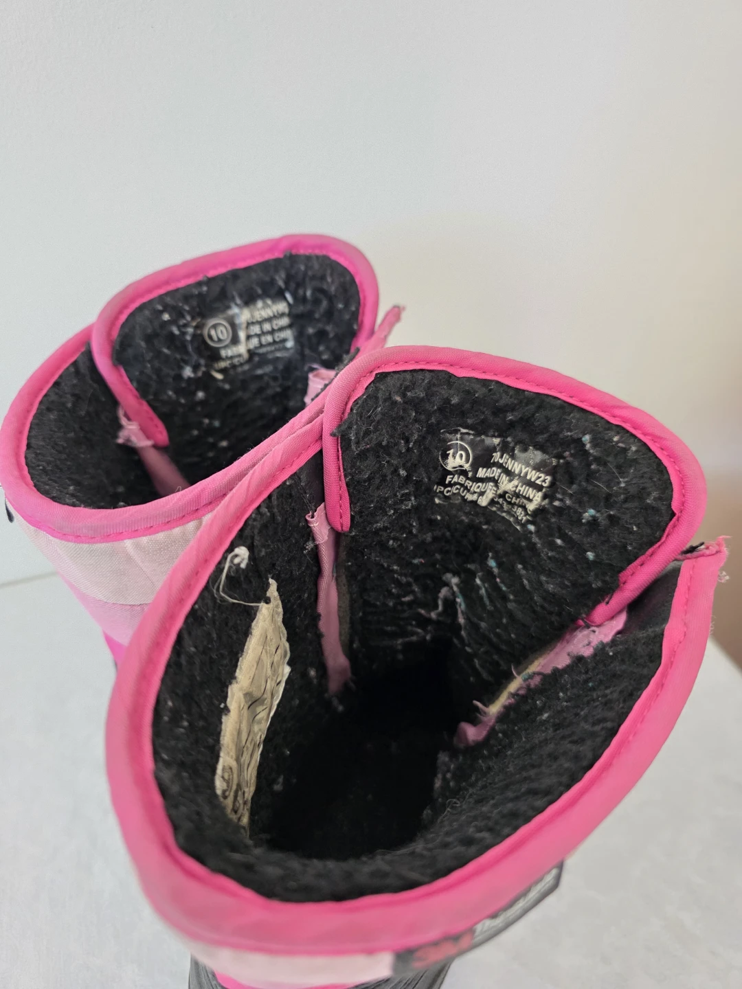 Girls Pink and Black Winter Boots Size10 - photo 2