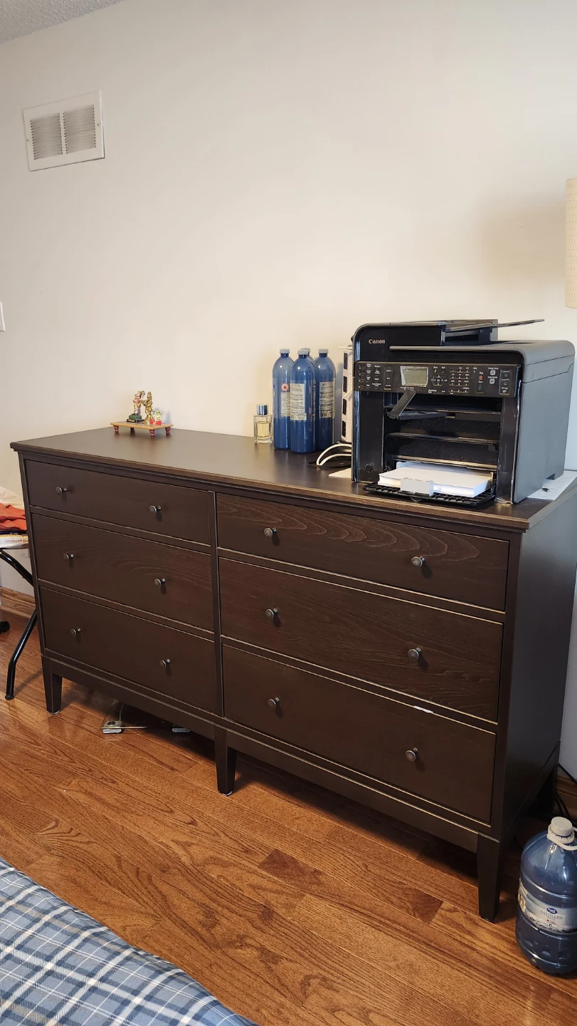 Dark Brown Six-Drawer Dresser - photo 2