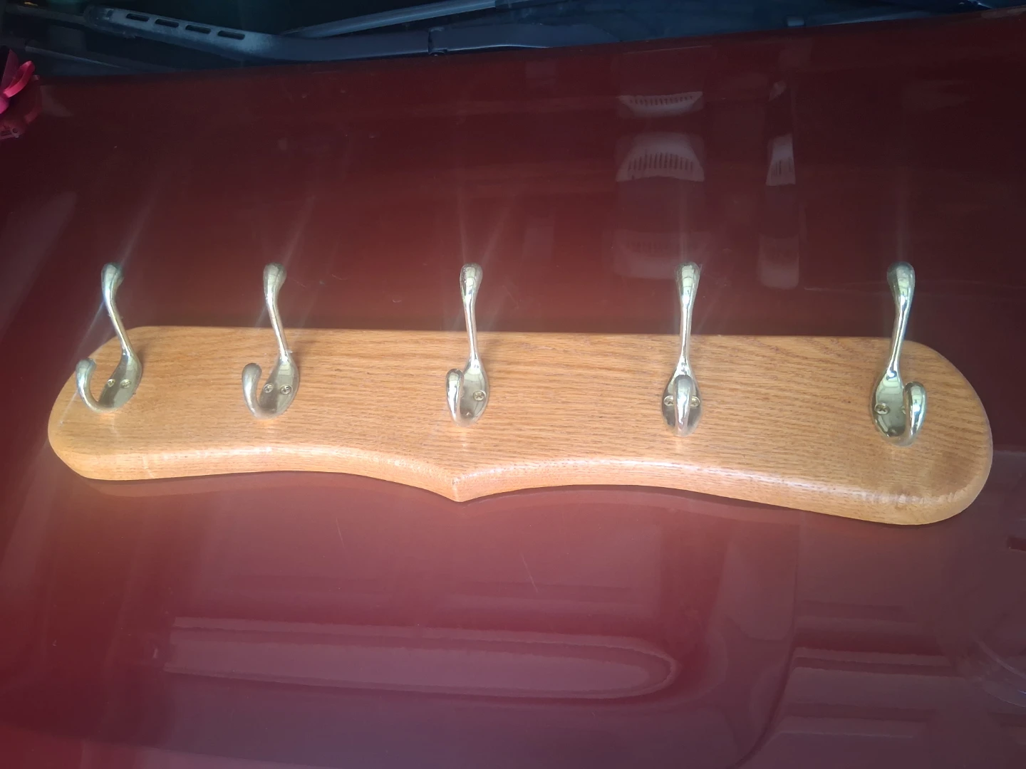 Oak Wall Mounted Coat Rack