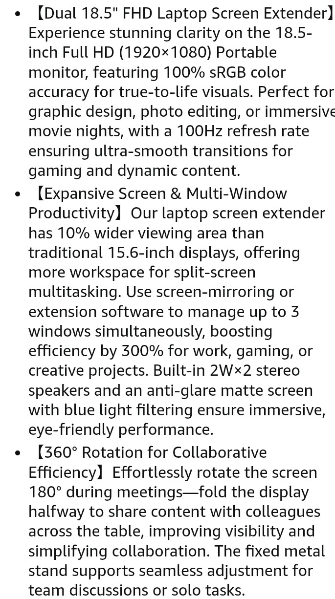 MagicRaven Dual 18.5" Portable Monitor - photo 3
