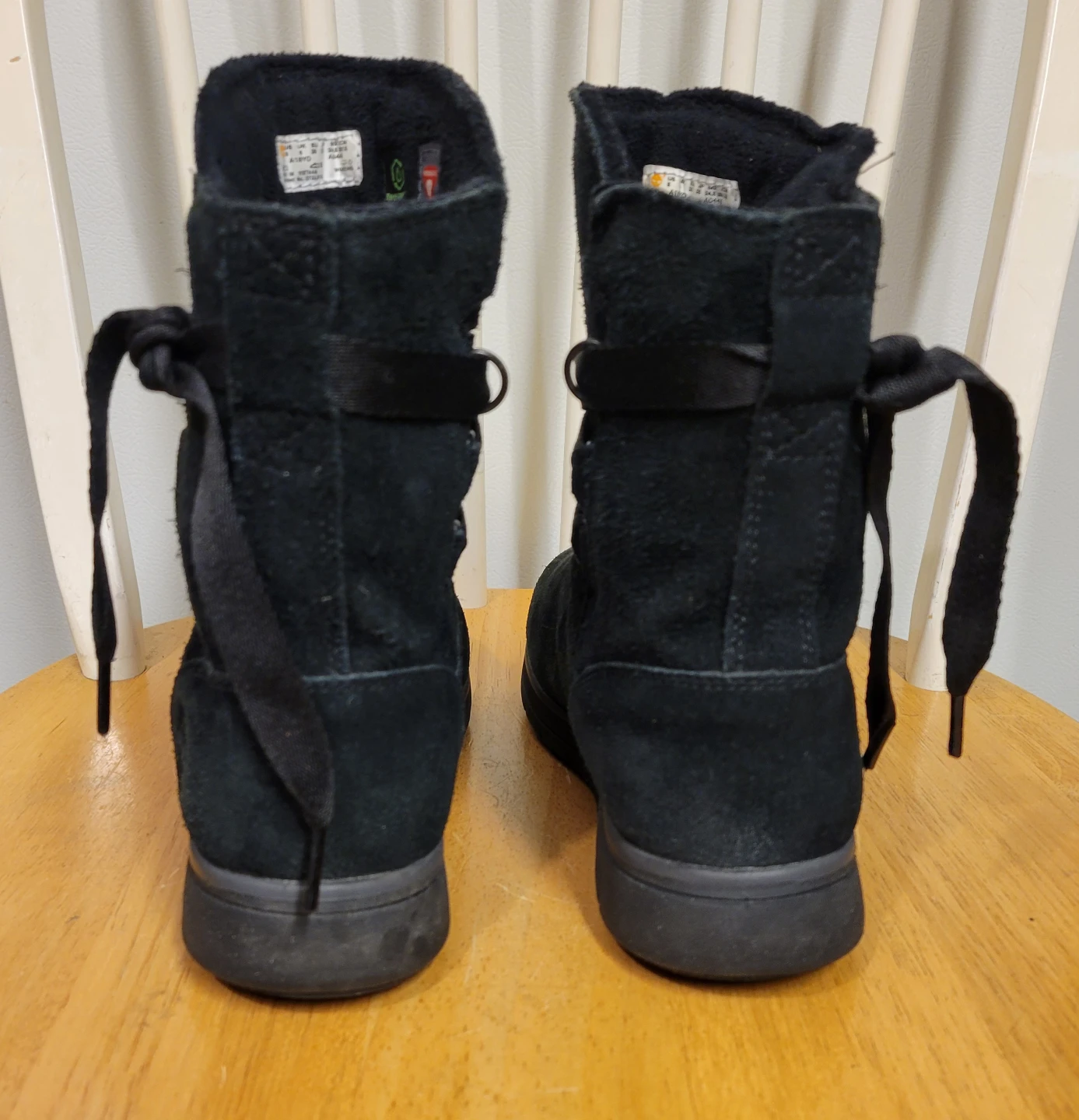 Timberland Leighland Pull-On Black Women Suede Boots Sz 8 - photo 4