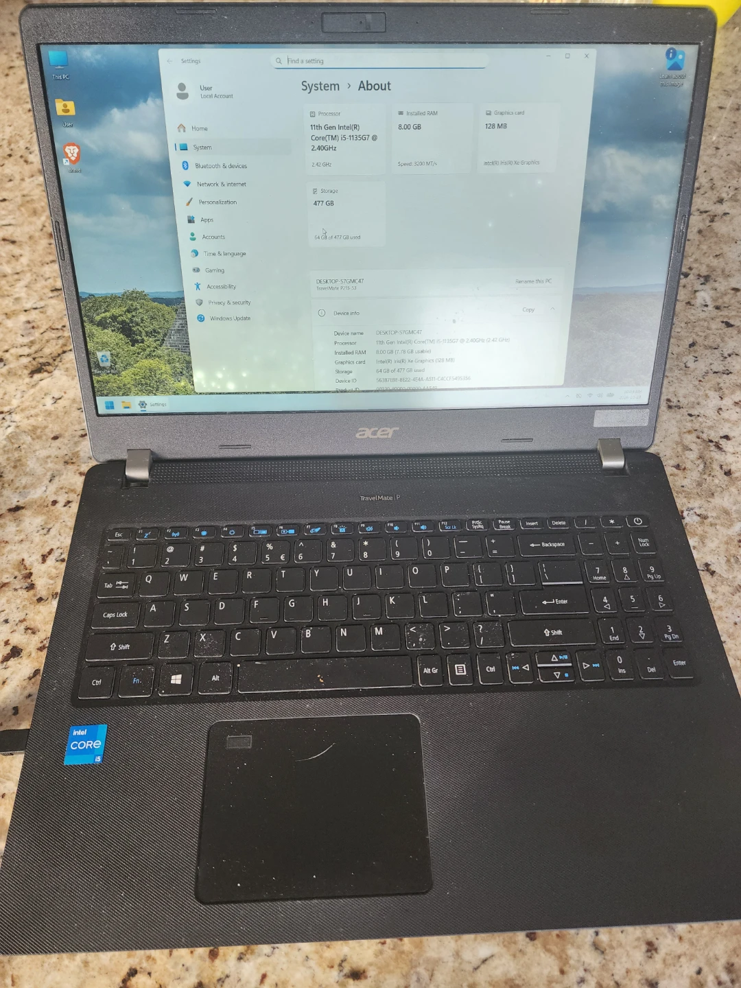 Acer TravelMate P215-53 Laptop Intel Core i5
