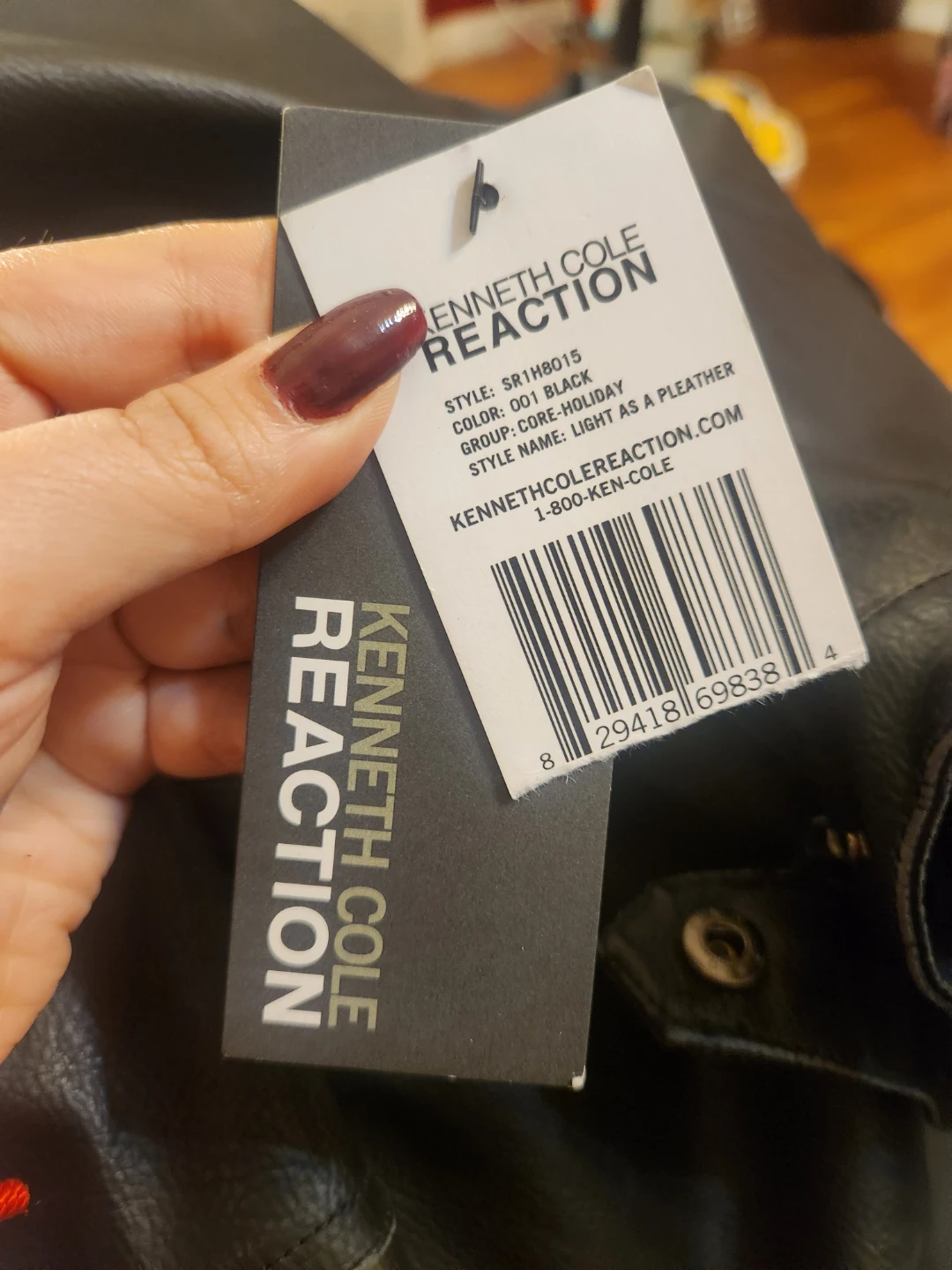 Kenneth Cole Reaction NWT Black Faux Leather Moto Racer Jacket - photo 2