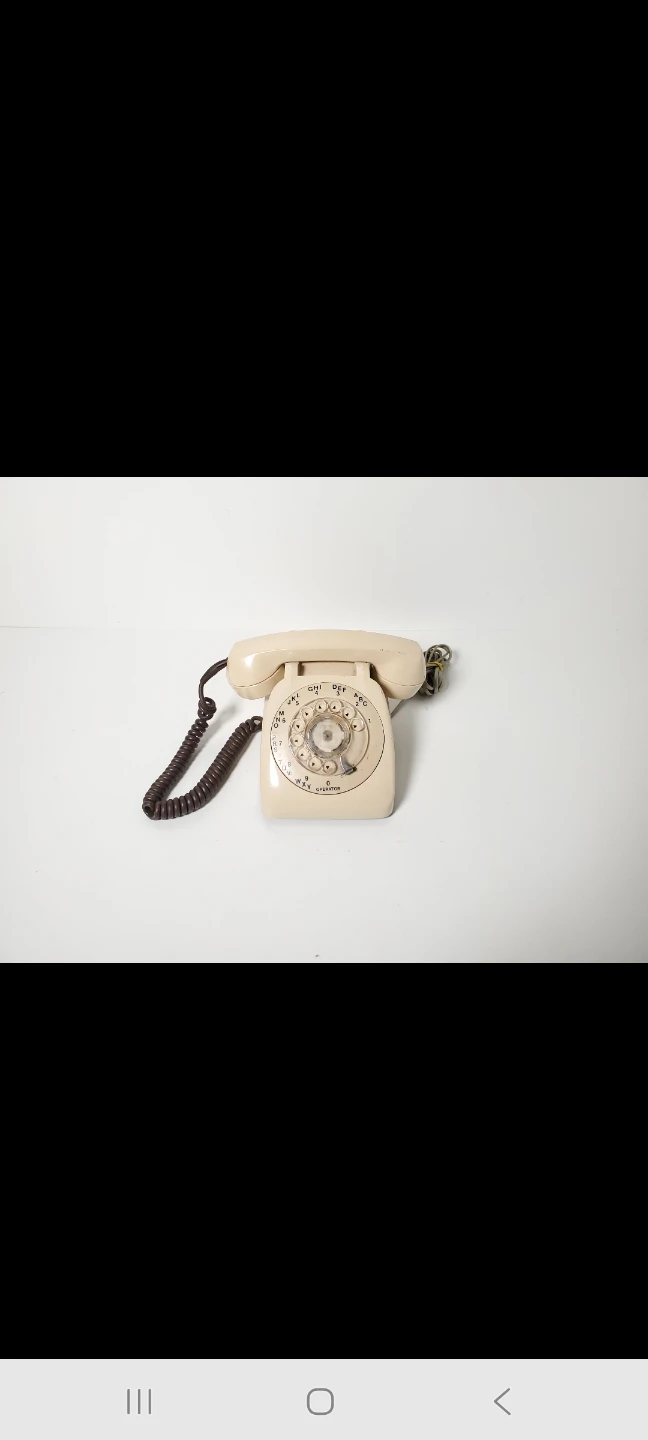 Vintage Beige Rotary Dial Telephone - photo 5