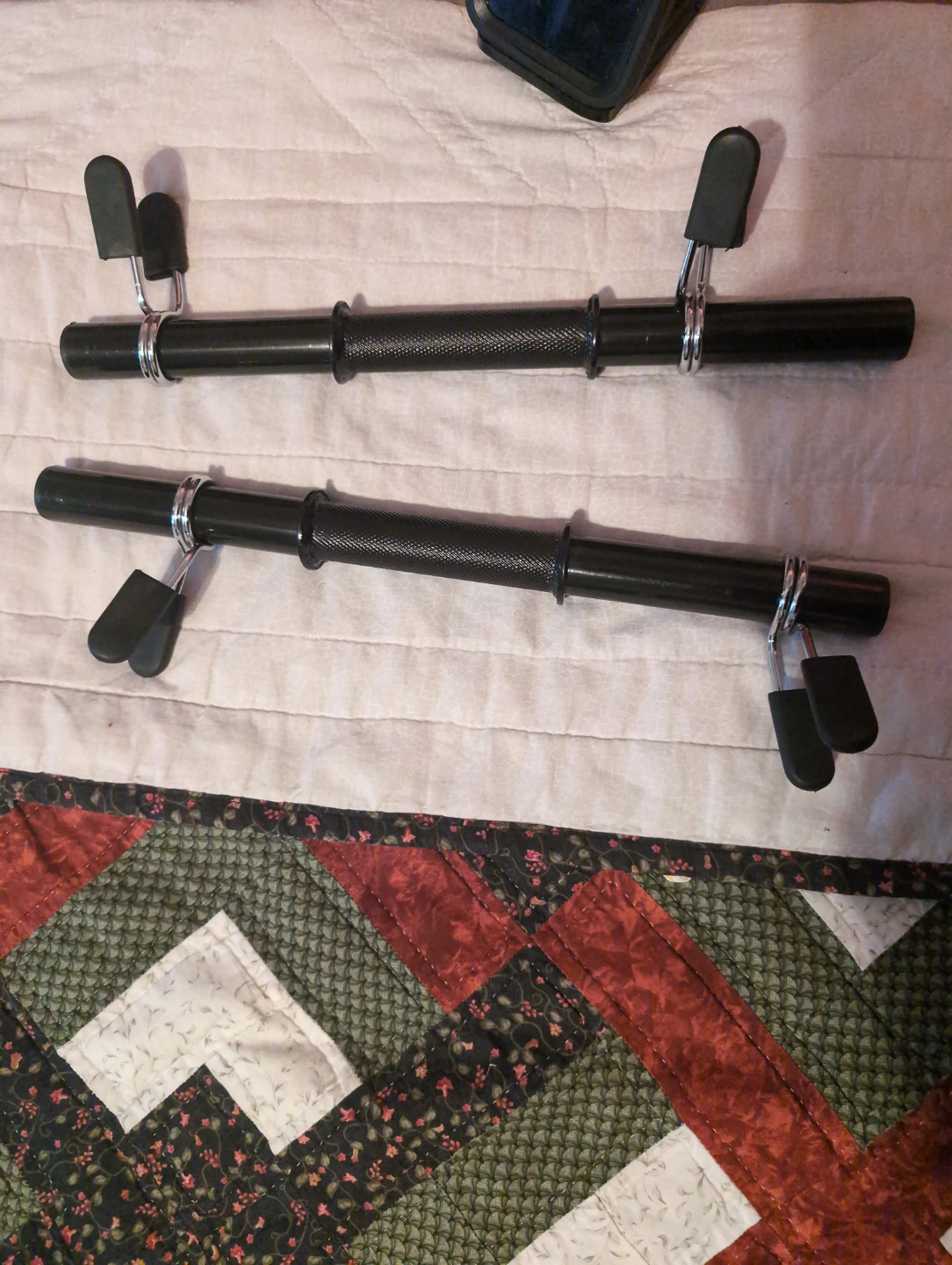 Pair of black dumbbell handles - photo 3