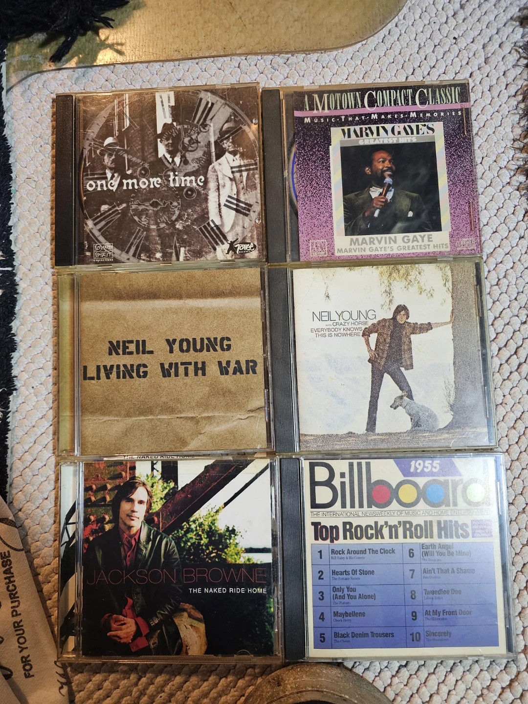 Set of 6 Music CDs Including Neil Young and Marvin Gaye